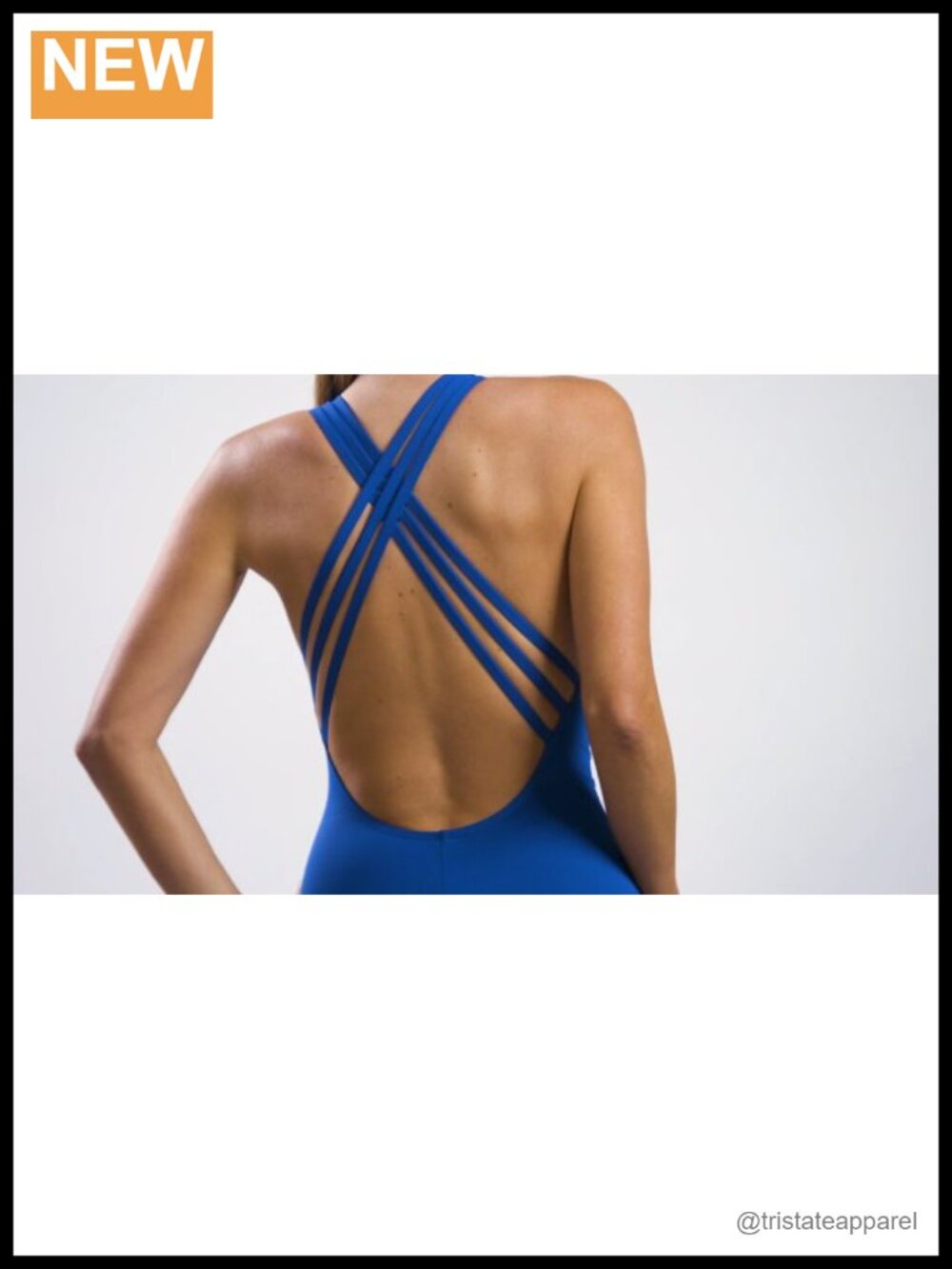 One Piece Swimsuit V-Plunge Cross Back Tummy Control - Picture 4 of 4